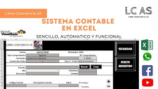 SISTEMA CONTABLE en EXCEL Sencillo, Automático y Funcional - LCAS