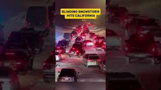Blinding snow near Donner Pass, California caused dozens of crashes and forced the closure of I-80