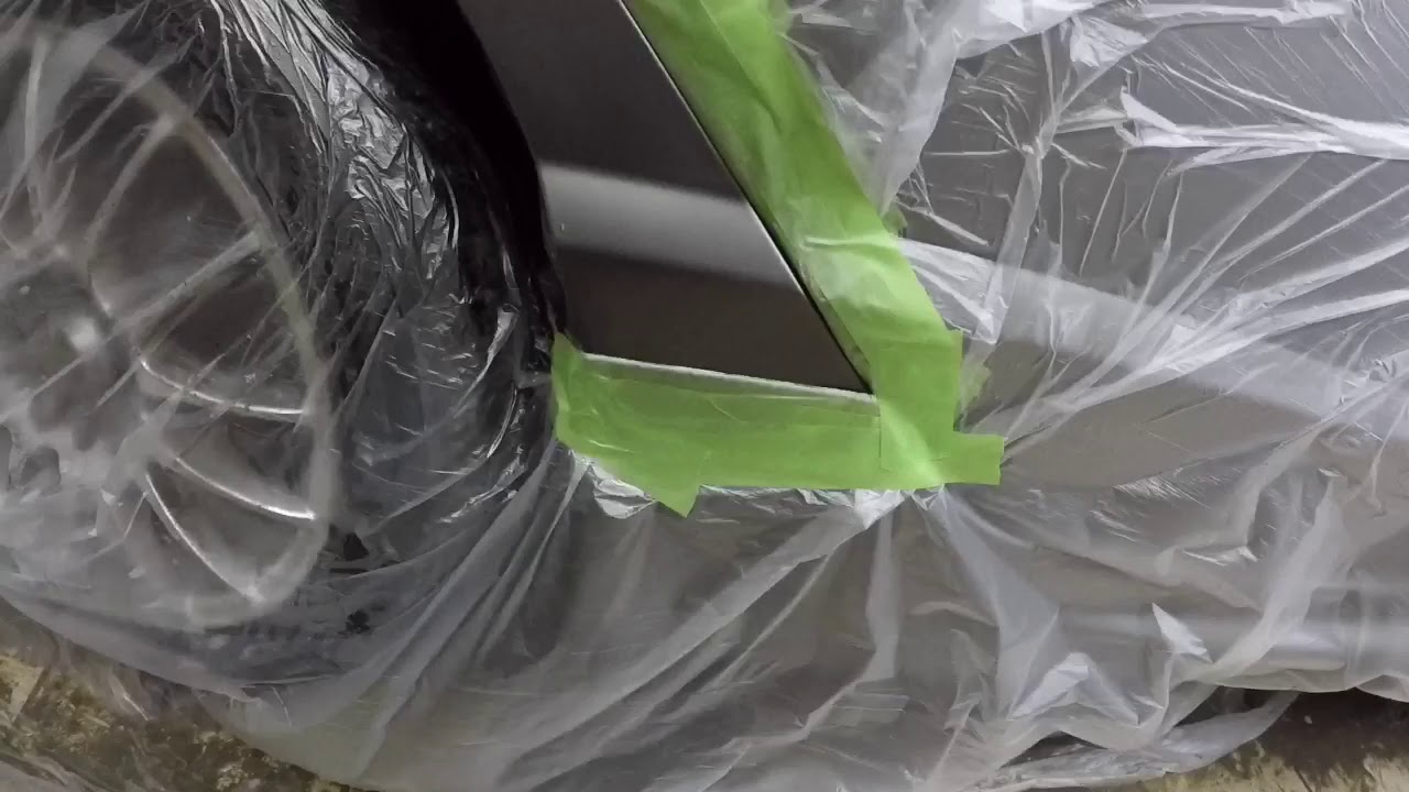 Окраска капота и крыльев под плёнку, арка пятном - YouTube