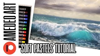 How to paint sea in soft pastels | Kate Amedeo screenshot 4