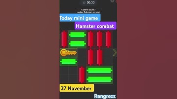 27 November 🔴 Live Hamster Kombat Daily Mini-Game Puzzle Solved #hamstercombat #minigame#minipuzzle