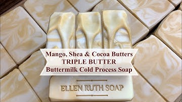 Restocking TRIPLE BUTTER Cold Process Soap w/ Mango, Shea & Cocoa Butters | Ellen Ruth Soap