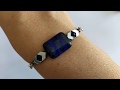 Сделать браслет за 5 минут | Лазурит | DIY bracelet tutorial | Lapis lazuli