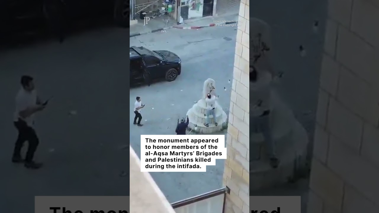 MK destroys West Bank monument under IDF protection