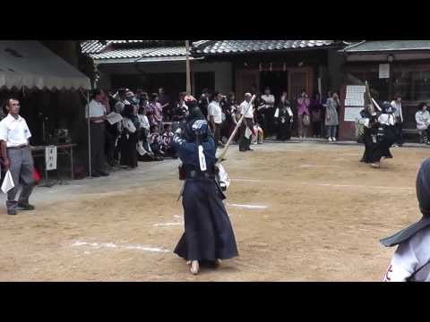 二日市八幡宮奉納試合 小学生団体戦 春日光龍会 第1試合目 次鋒：ふみちゃん vs 北誠会