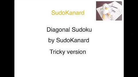 [Eng] Diagonal Sudoku, by SudoKanard, tricky version