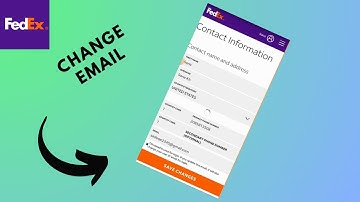 how to change email on fedex
