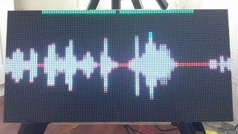 P4 RGB Panel 128x64 px Audio Spectrum Analyzer ESP32
