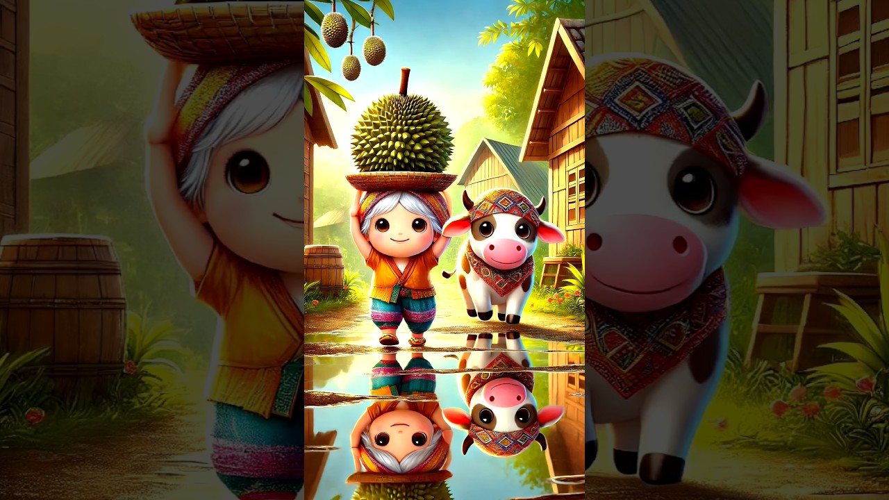 ❤️💥 Evolution of Catapillar: Cute Girl Head Big Durian Fruit 🥰 super roni ✅