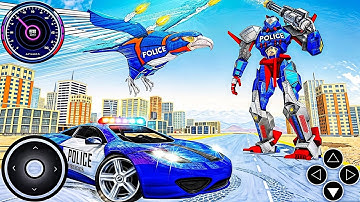 Flying Robot Transformation Game|| Robot Help For US Police|| Android Gameplay #3#gameplay