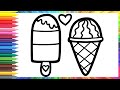 How to draw a popsicle for kids/Как нарисовать фруктовое мороженое для детей