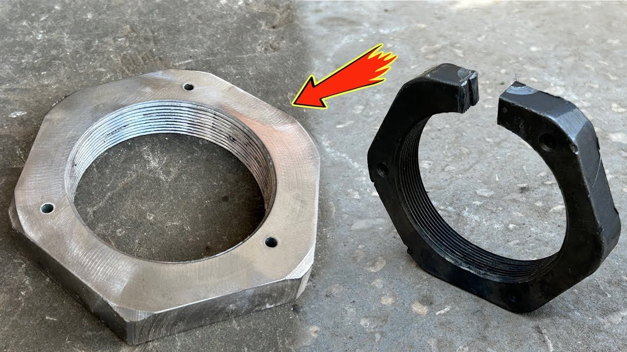 LIVE – Making a Massive Giant Nut from Solid Steel | Full Lathe Machine Process