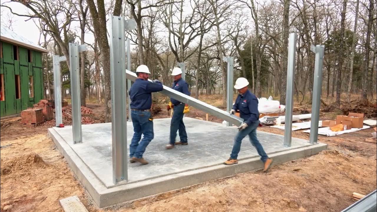 Value+ Framing Installation Standing Your Columns - YouTube