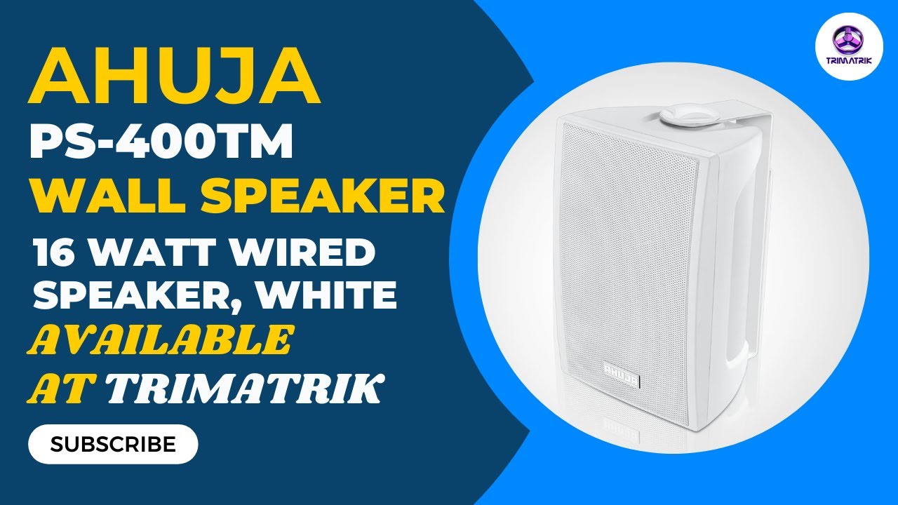 Ahuja PS 400TM Speakers Price in Bangladesh | 16 Watts | 2-Way Compact Wall Speaker