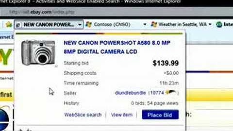How To:  Internet Explorer 8 Web Slices