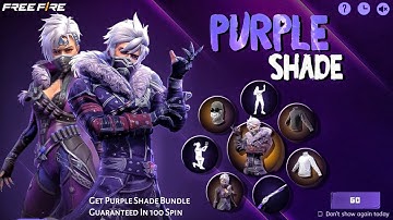 PURPLE SHADE BUNDLE RETURN 🤯🔥| FREE FIRE X JUJUTSU KAISEN EVENT | FREE FIRE NEW EVENT | FF NEW EVENT
