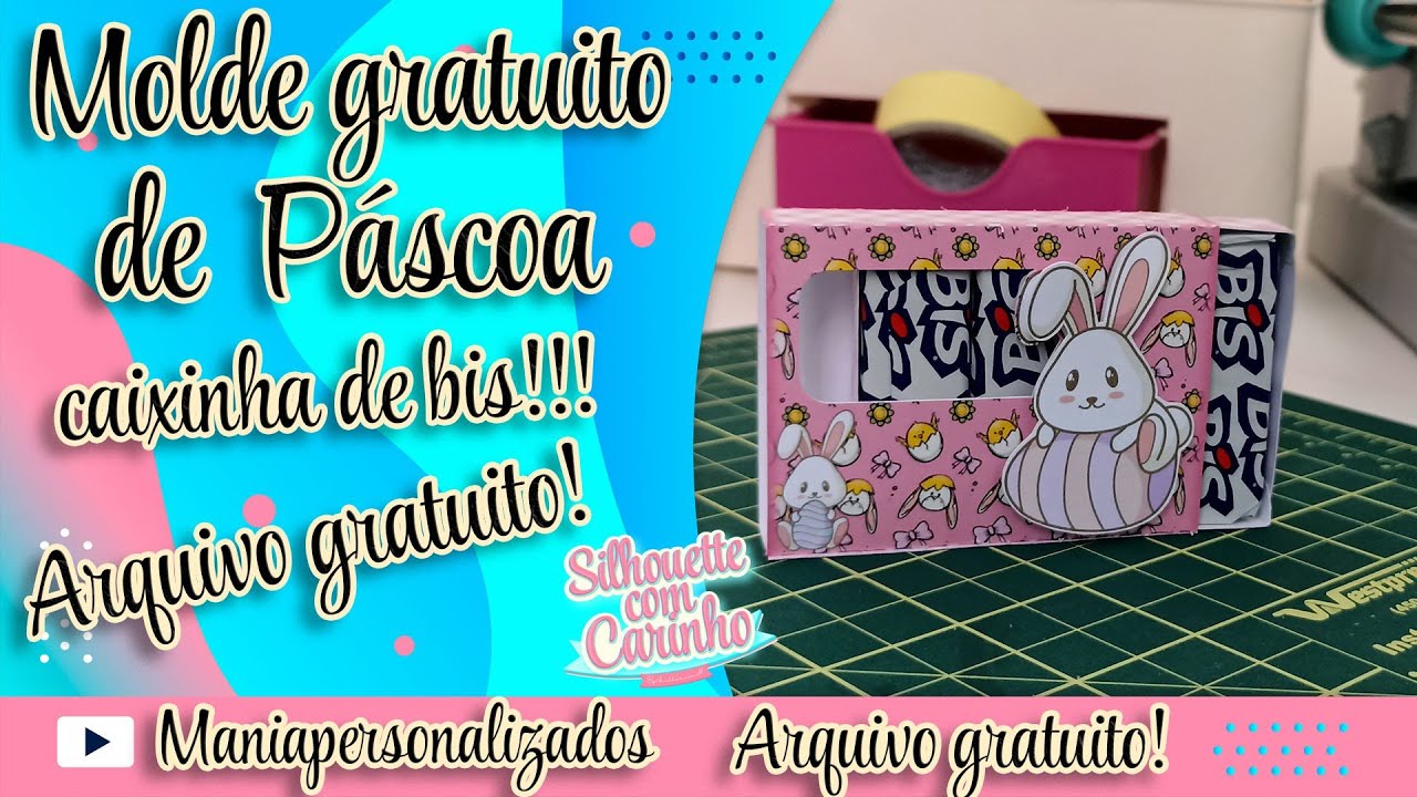 PAP DIY Caixa 1 Bis Páscoa MOLDE GRÁTIS #Lilateliê 