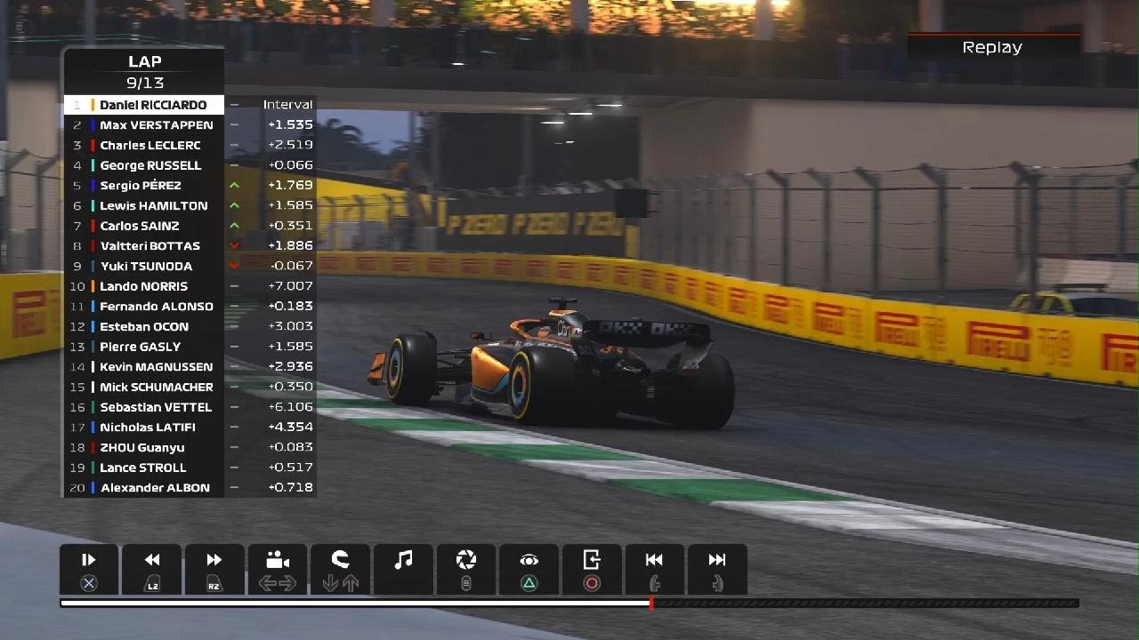 F1 22 replay wee gonna Need a safety car crash max verstapen and daniel ricciardo yellow flag