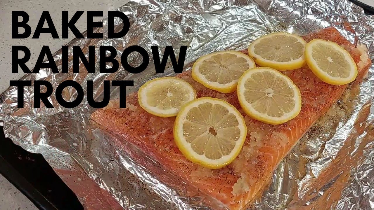 Baked Rainbow Trout with Lemon, Black Pepper, and Garlic