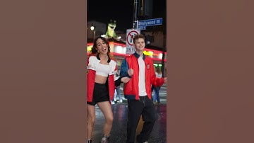 YADI? YADDI? Merrick & @AndraGoganRo on Hollywood Blvd! #romania #tiktokchallenge #tiktok