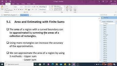 5.1 Area & estimating with finite sums (part 1)