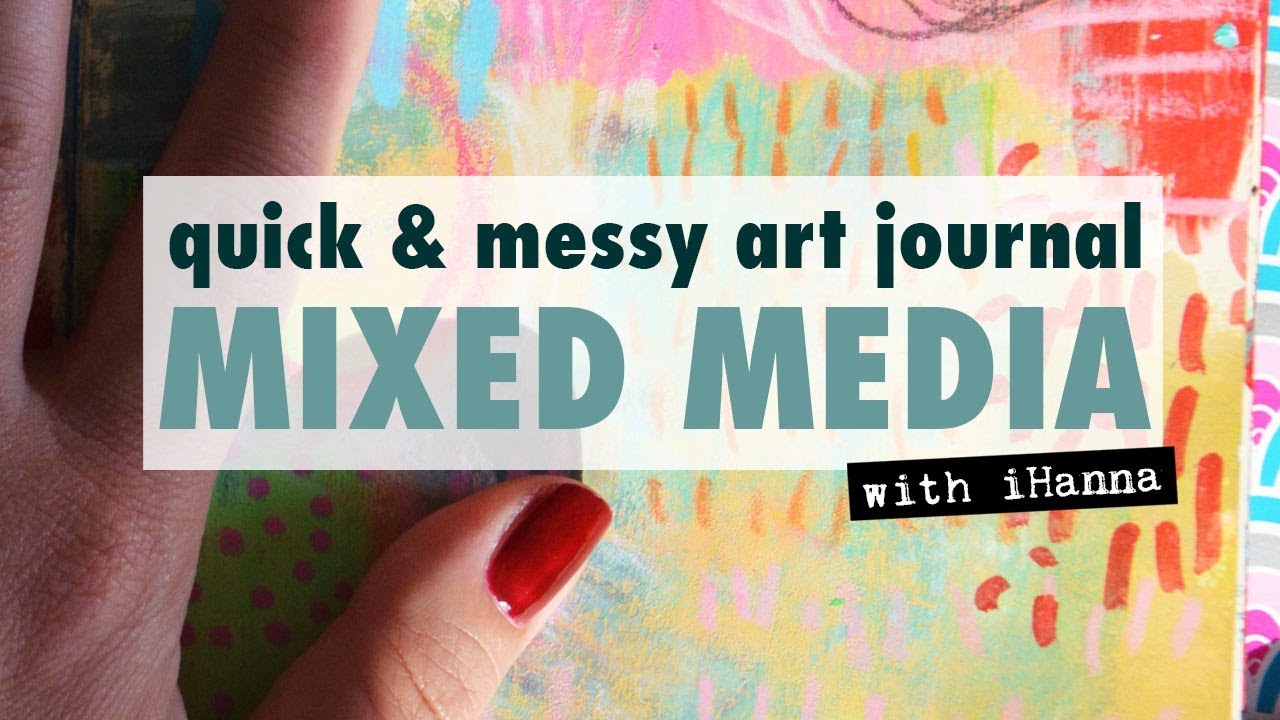 ART JOURNAL with me : Abstract mixed media Play #artjournaling - YouTube