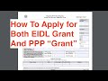 How To Apply for Both EIDL Grant and PPP Loan