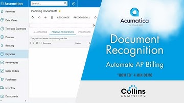 Acumatica Document Recognition: Automate AP Billing