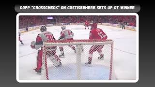Copp crosschecks Gostisbehere for OT winner…or does he? Tough Call Review?