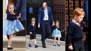 Royal Baby: Prince George and Princess Charlotte arrive to meet their little brother