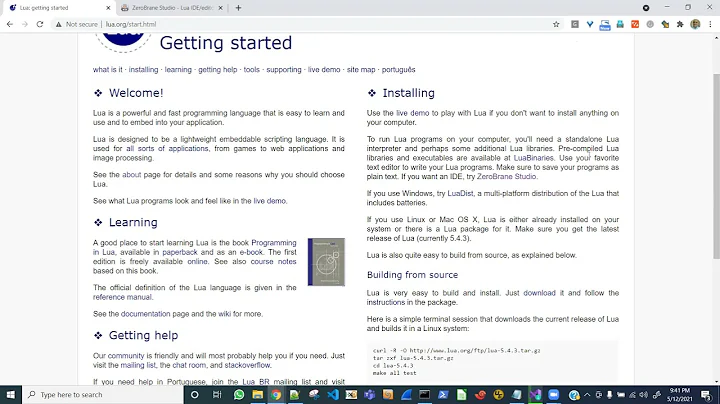 Challenge = Learning Lua - Part 1
