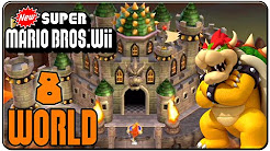 New Super Mario Bros. Wii 100% Walkthrough World 8
