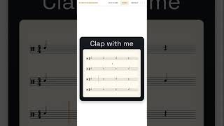 Clap With Me · Quarter Rest Practice · 110 BPM #Shorts