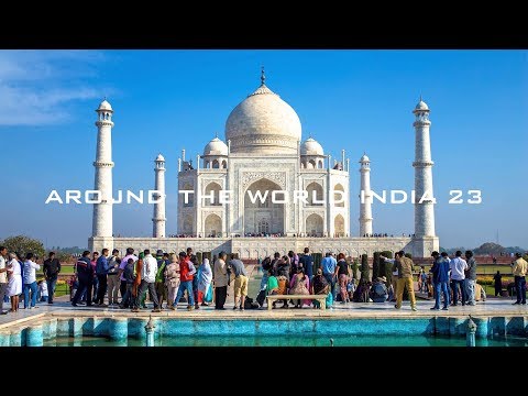 インドの旅23🇮🇳タージマハルとアーグラ城塞を4K動画で！世界遺産の2大観光スポット巡りツアー・日本人旅行者と行く男2人旅【アグラ歴史】