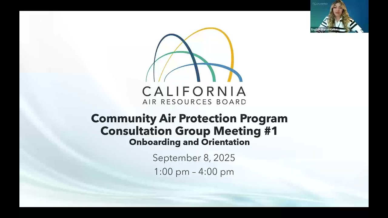 Community Air Protection Consultation Group Meeting – September 8, 2025