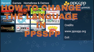 How to change the language in ppsspp