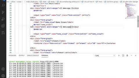 Laravel Validasi Form Masing-masing input