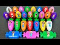 Mixed shapes slime finding pinkfong cocomelon baby shark with clay  satisfying asmrs