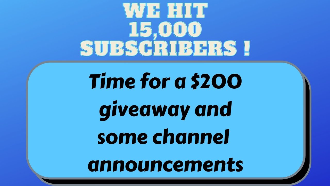 Channel Announcements and 200 giveaway YouTube