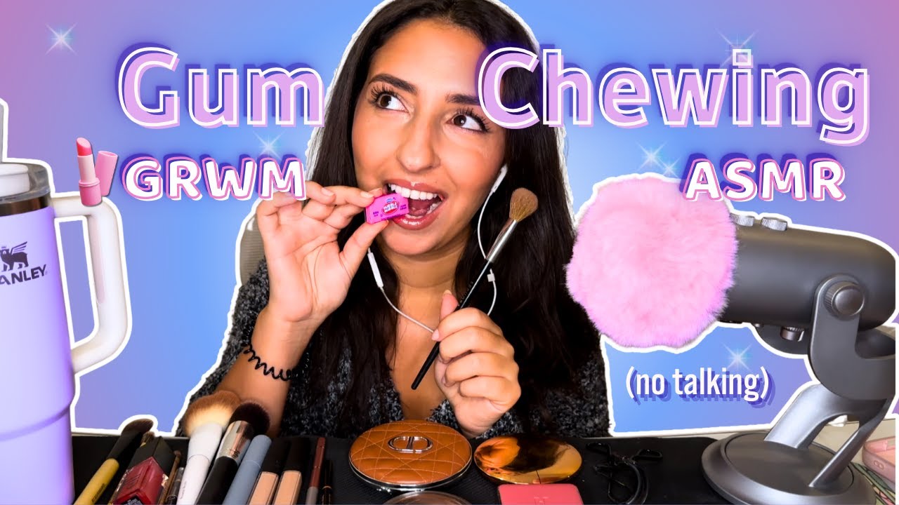 ASMR Makeup & Gum Chewing 🎙️ Get Ready With Me
