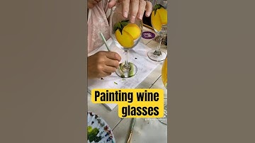 How To Paint Your Stemmed Wine Glasses (DIY) #art #acrylictechniques #acrylicpainting #painting