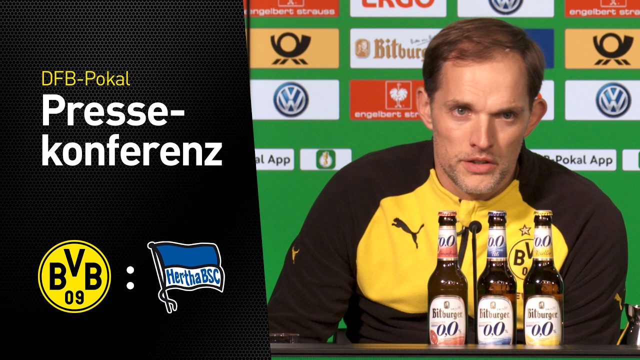Pressekonferenz nach dem Achtelfinale im DFB-Pokal | BVB - Hertha BSC 1:1 (3:2 i.E.)