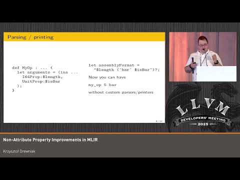 2025 US LLVM Developers Meeting Non Attribute Property Improvements In MLIR