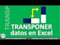 Transponer datos en Excel | Excel Aprende