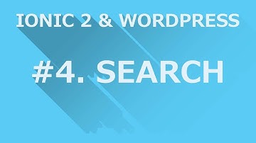 ionic 2 Wordpress #4 search