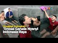 Sambil Menggigil, Momen Akrab 100% Timnas Indonesia Nyanyi Lagu Indonesia Raya