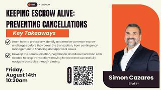 Keeping Escrow Alive Preventing Cancellations with Simon Cazares