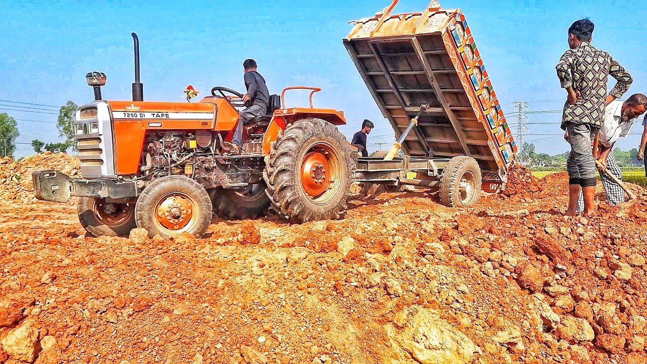 TAFE 7250DI Tractor Action Video. Tractor Ki Video.tractor stuck YouTube