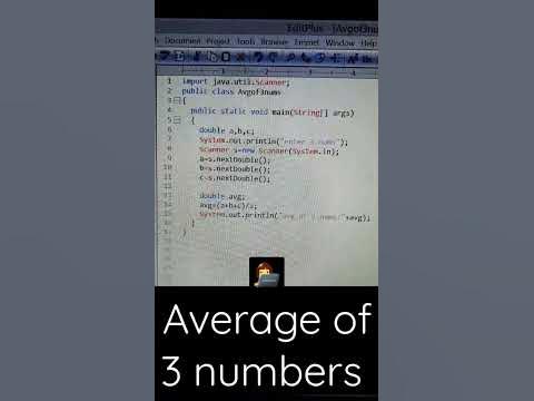how to calculate average of 3 numbers?#java#coding#programming #logic # ...