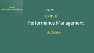 Performance Management Explained | Concept, Errors & Appraisal vs Management | UGC NET / MBA / BBA